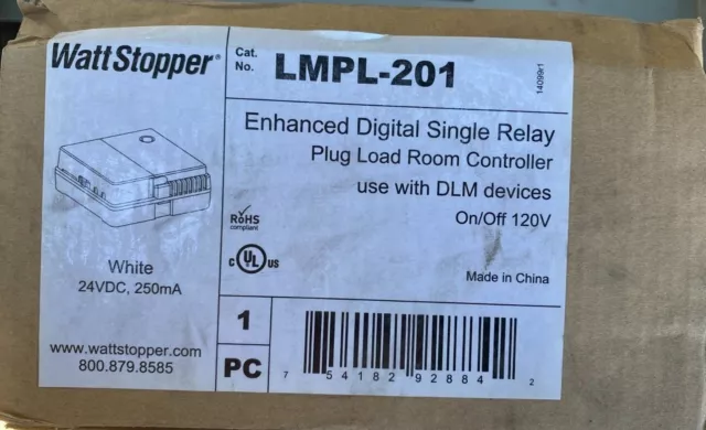 WattStopper LMPL-201 DLM Enhanced PlugLoad Controller, On/Off,120V