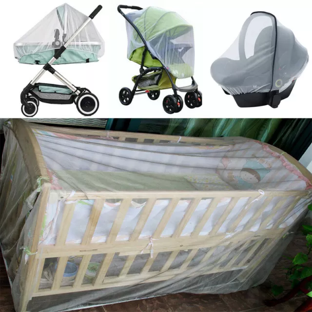 Universal Baby Insect Mosquito Net Mesh Stroller Pushchair Pram Bed Buggy Cover