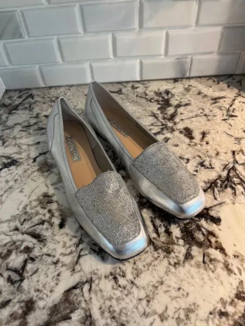 Enzo Angiolini Shoes Women’s Sz 8 Flats Silver Liberty Softique EUC