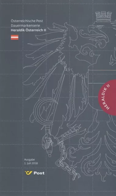 Österreich - Heraldik II 2018, Wappen offizieller Buntdruck der Post AT