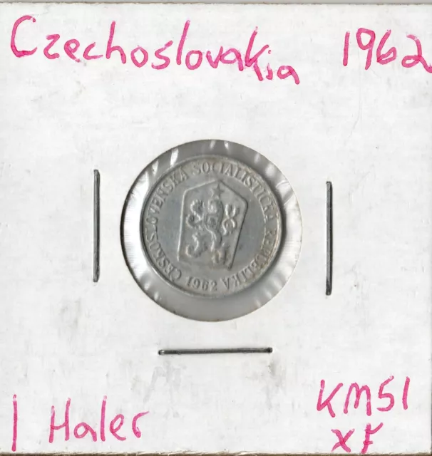 Coin Czechoslovakia 1 Haler 1962 KM51