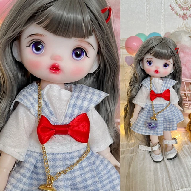 Cute Girl Doll Toy for Kids 1/12 BJD Doll Makeup Dress Shoes Full Set Xmas Gift