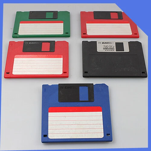 OLD RARE ANTIQUE collectable EMTEC HD Computer PC Formatted 5x 3.5 ...