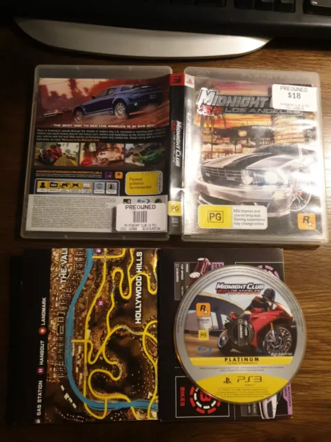 Midnight Club Los Angeles RARE MAP racing sony ps3 playstation game free post