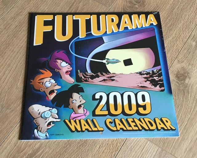 2009 Futurama Wall Calendar New & Sealed