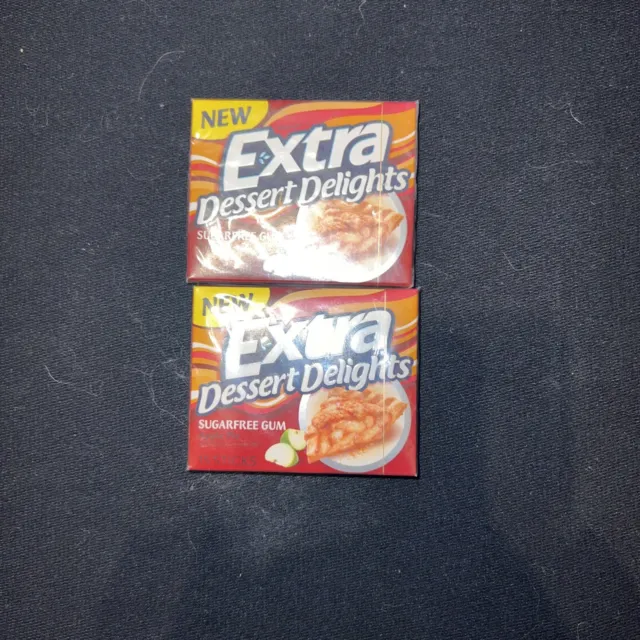 Extra Dessert Delights APPLE PIE Chewing Gum Sealed Collectible 2012 2 Packs
