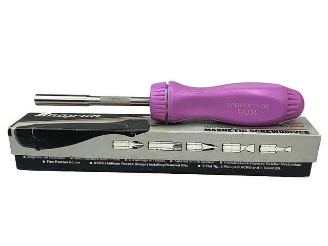 SNAP ON TOOLS Limited Edition Ratchet Screwdriver Pink Purple Property ...