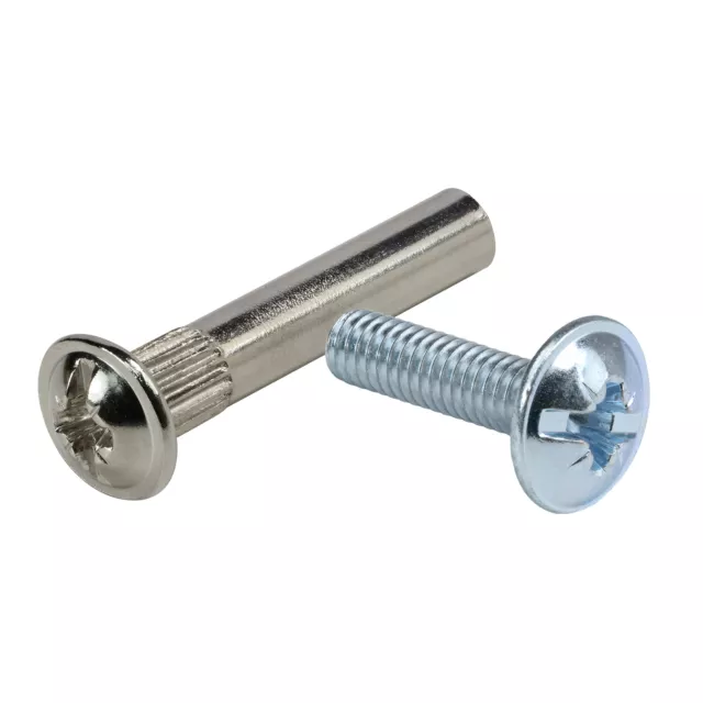 Multipurpose Furniture Cabinet Panel Connector Sleeve with 5/8" Universal Screw