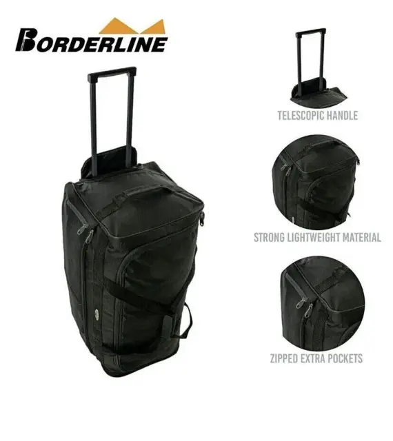 Easy Roll Wheels Travel Luggage UK Seller Large 2Wheeled Holdall Bag Suitcases