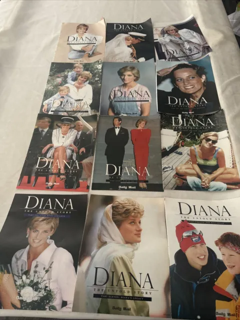 The Untold Story Of Princess Diana Daily Mail 1998 Complete Set Of 12 Magazines