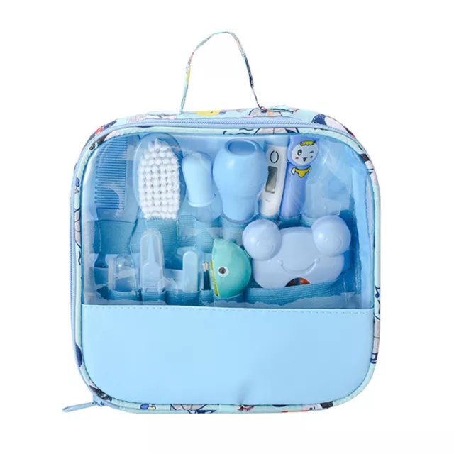 13 pz kit cura bambino resistente alla corrosione angoli rotondi tagliaunghie blu