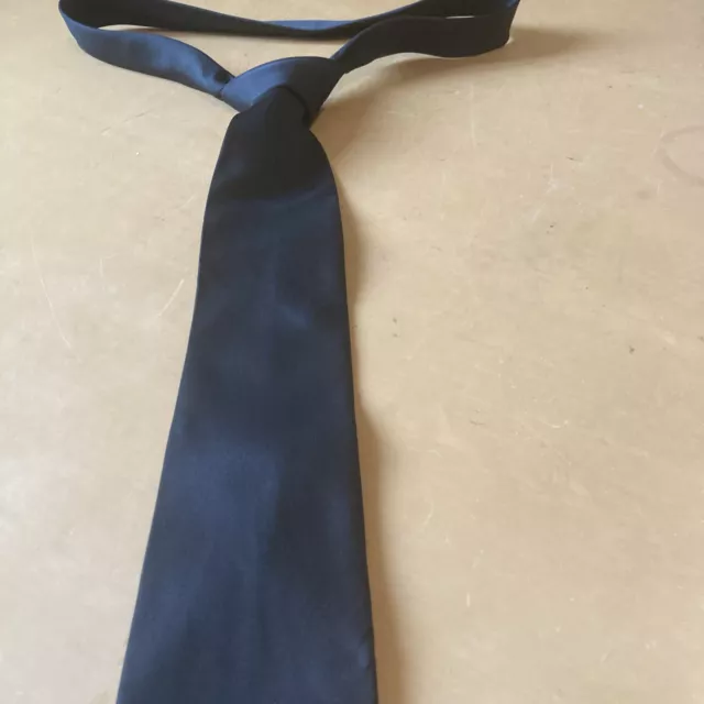 Necktie George Black 3" Wide 60" Long Polyester Funeral Formal Asda