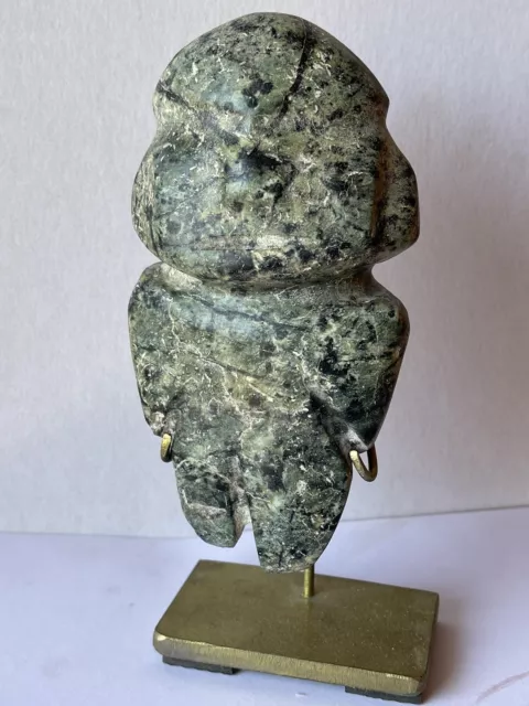 Ancient Precolumbian Mezcala  Mayan Olmec     Green   Stone  Figure