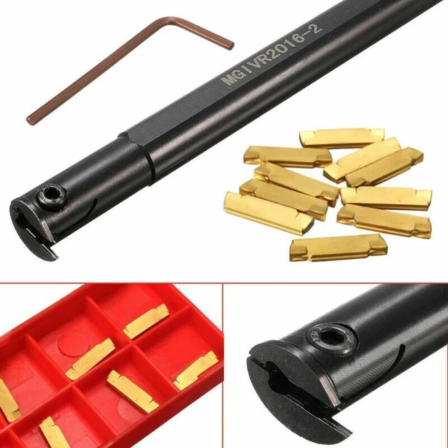 10PCS/MGMN200 Wrench MGIVR2016-2 Lathe Grooving Cut-Off Tool Holder Boring Bar