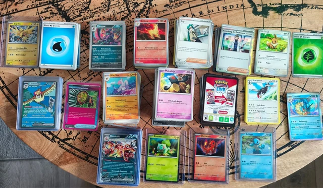 50 Pokemon Karten Set - Inklusive 4 Glitzer Holo Karten Deutsch