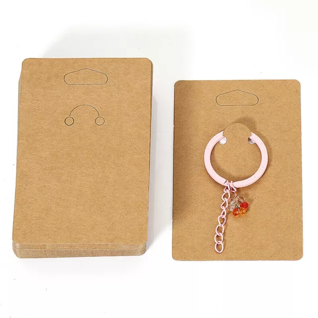 50pcs Keychain Display Cards Necklaces Jewelry Packaging Card Self Sealing Bags