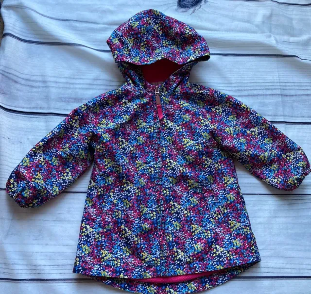 Baby Girls Fleece Lined Coat Floral Spring 9-12 Months From Mothercare