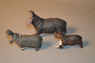 Figurine du royaume des animaux sauvages hippopotame PAPO 