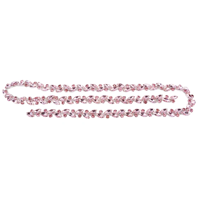 1 Yard For Clothes Headwear Rhinestone Chain Bridal Dress Wedding Trim Applique