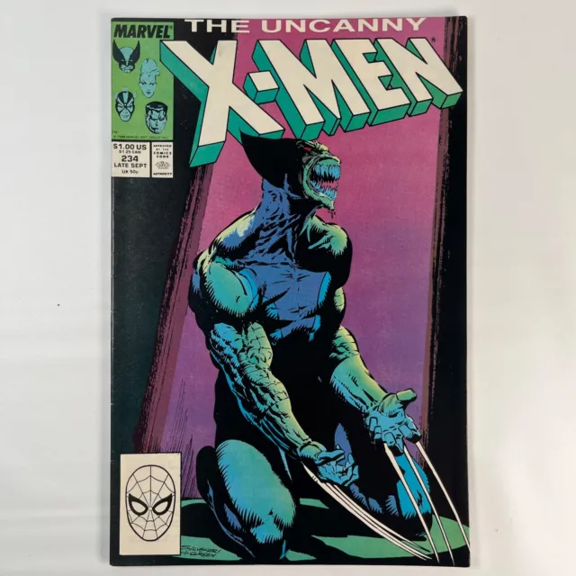 Uncanny X-Men #234 NM (1988) Classic Wolverine Cover - Claremont and Silvestri