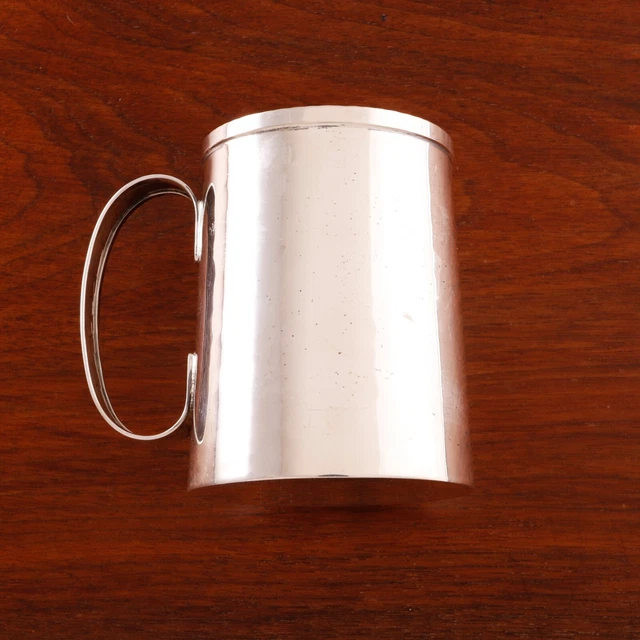 Sg Italian Arts & Crafts 800 Silver Cup / Mug Hand Hammered No Monogram