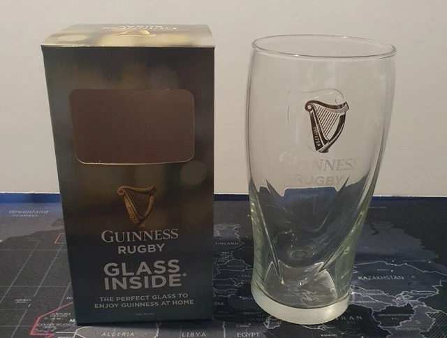 New in Box Guinness Rugby Six Nations Rugby 3/4 Pint Glass