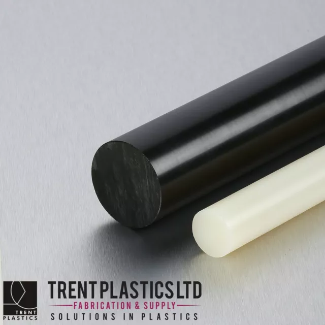 Natural & Black Nylon 66 Round Rod Plastic Engineering Bar Tecamid 6.6 Billet