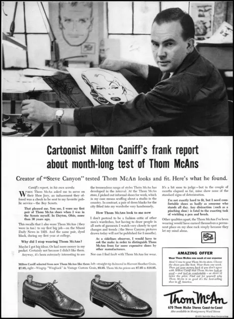 1955 MILTON CANIFF cartoonist Steve Canyon Thom McAn vintage photo ...