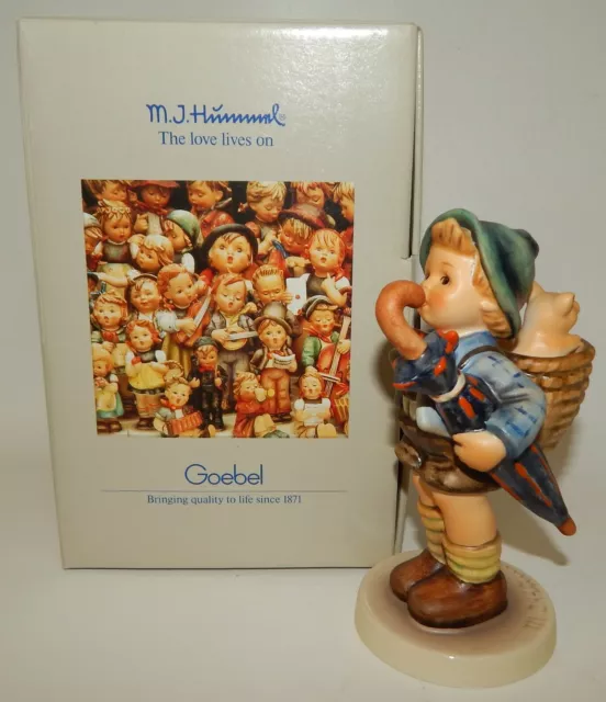 Hummel Goebel Figurine - Home from Market with Piglet - Mint in Box