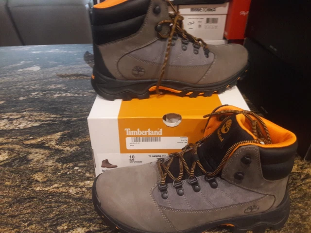 TIMBERLAND RANGELEY MID Hiker Black Full Grain Boots Mens Size