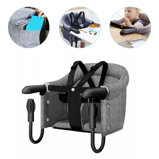 Gancho portátil para silla alta en sillas comedor y biberón de almacenamiento de juguetes para bebé