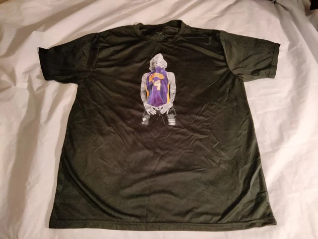 Marilyn Monroe Kobe Bryant Los Angeles Lakers Large Black Short Sleeve Shirt