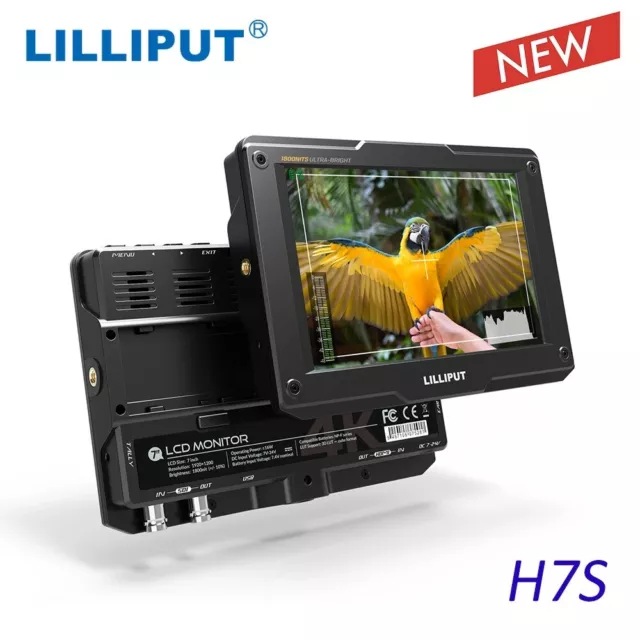 LILLIPUT H7S Monitor 7 Inch 1800 Nits Ultra Brightness SDI 4K HDMI fr DSLR Video