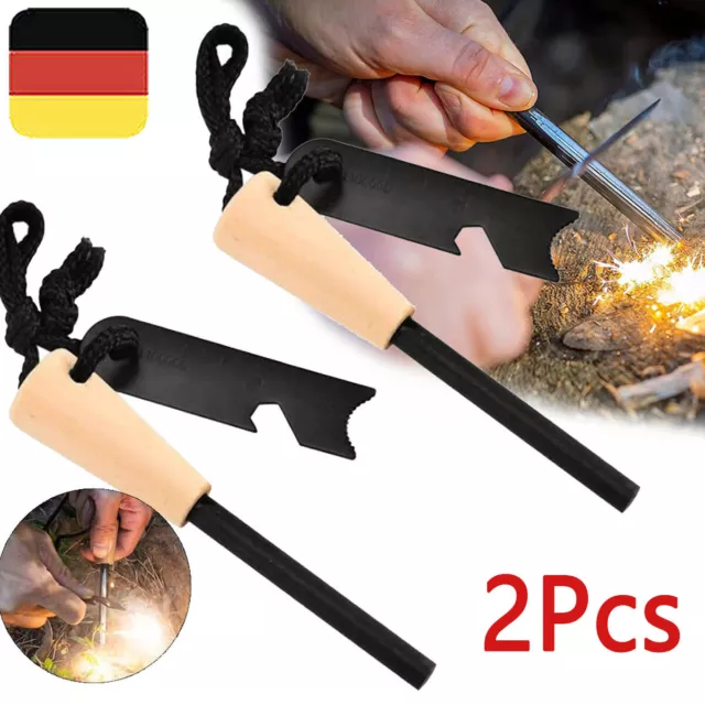 Feuerstarter Feuerstein Survival Magnesium Zündstein Flint Feuerstahl Anzünder