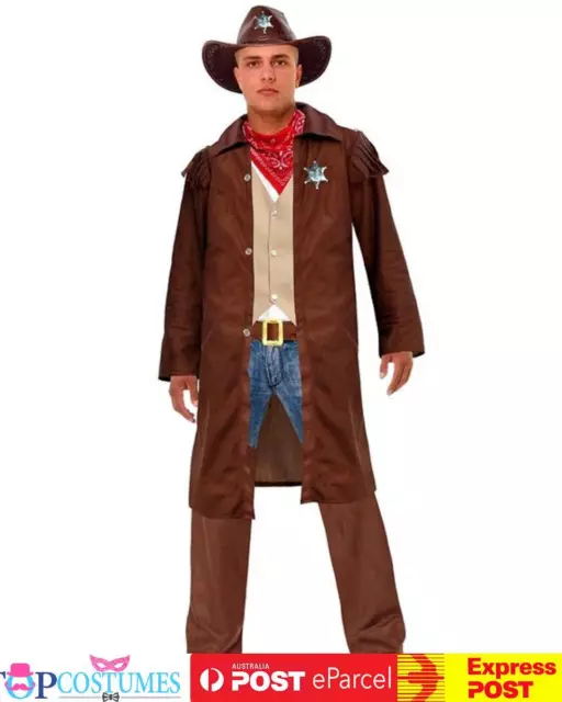 Mens Western Sheriff Wandering Gunman Wild West Western Cowboy Costume