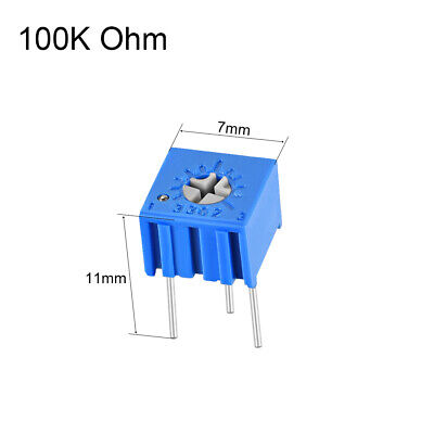 5stk. 3362 trimmpotentiometer Top Part Adjustment Variable Resistor 100K Ohm 2