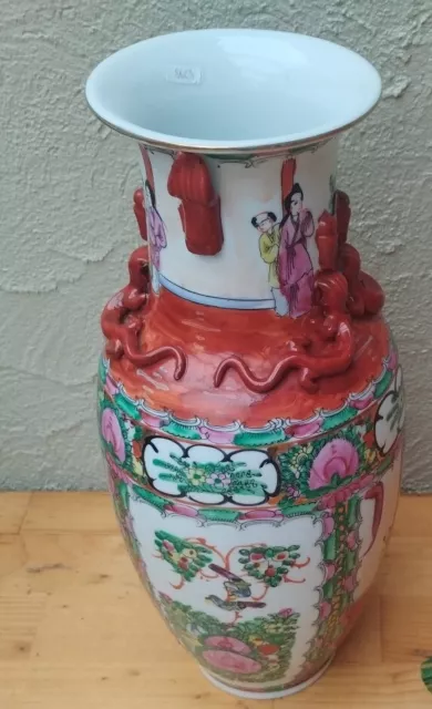 Grand vase Asiatique chinois chinese Chine famille  asian  porcelain