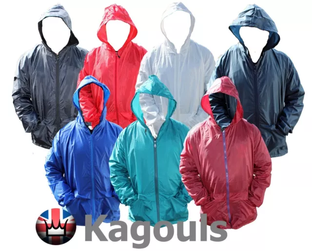 WWK Rain Coat Mac Cagoule Lightweight Kagool New water hood