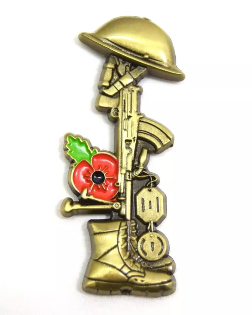 British Military Soldier LEST WE FORGET Pin Badge P0pyy Army Remembrance UK 2023