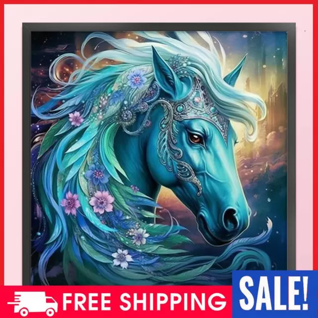 Full Embroidery Eco-cotton Thread 11CT Counted Dream Horse Cross Stitch 40x40cm