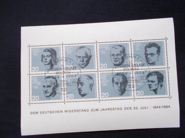 Briefmarken Dem Deutschen Widerstand Zum Jahrestag Des 20. Juli 1944/1964