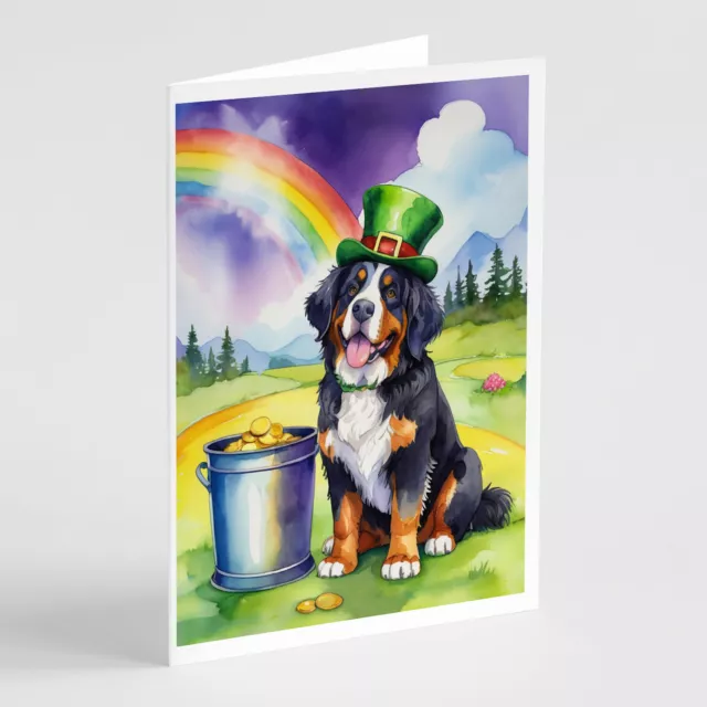 Bernese Mountain Dog St Patrick's Day Cards Envelopes Pack of 8 DAC5491GCA7P