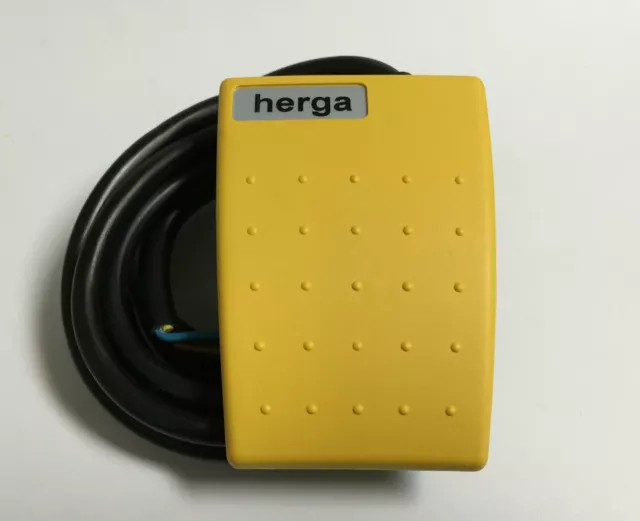 Herga Leptron 6220 Foot Palm Switch Yellow 3A 250VAC