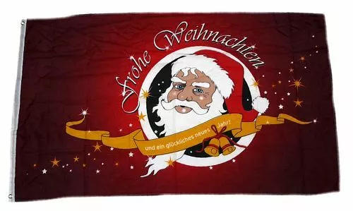 Fahne / Flagge Frohe Weihnachten rot 90 x 150 cm