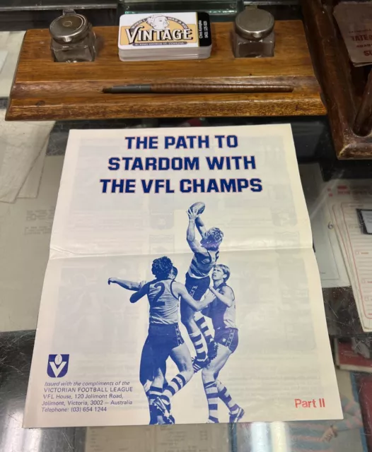 Vintage AFL The Path To Stardom With The VFL Champs Part 2 Booklet