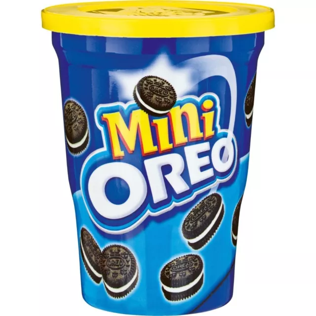 MINI OREO Kekse Kakaokekse gefüllt mit Vanillecreme Cup Biscuits 115g