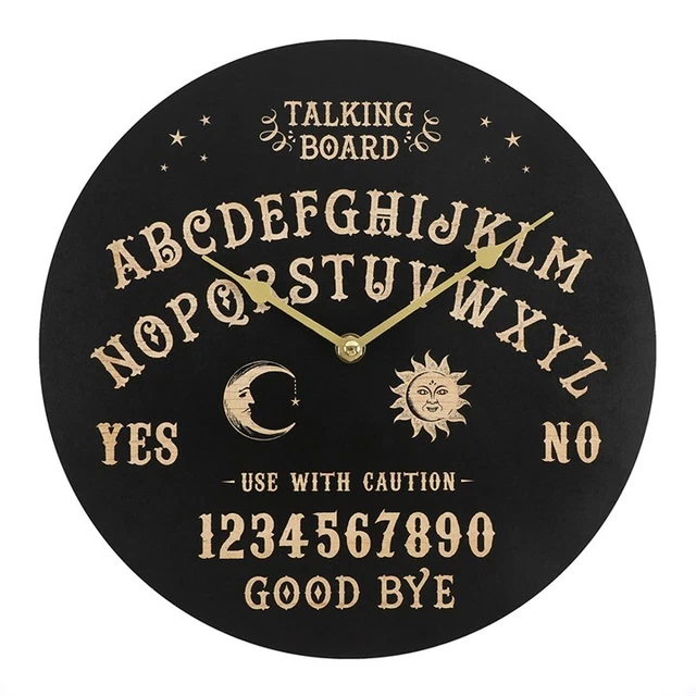 Klassische Sprechbrett Wanduhr, Gothic Planchette Spirit Ouija Hexe Wicca