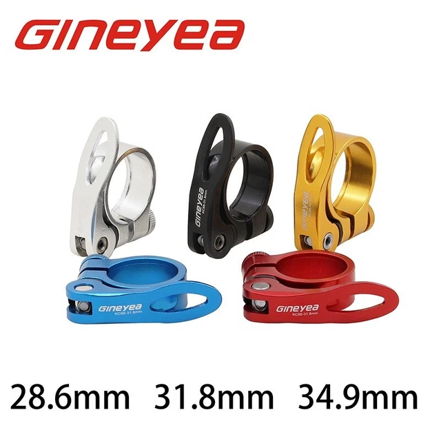 Anodized Bicycle Seat Post Clamp MTB BMX Road Bike Quick Release 28.6 31.8 34.9