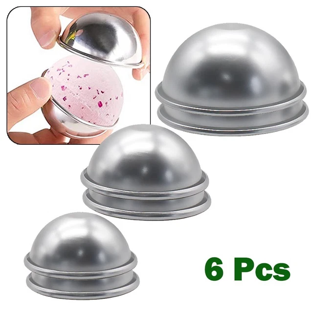 Lot De 2 Moules à Gâteau Demi-Sphères Aluminium Anti-Adhésif - Tailles S Et L Pour Sphères Parfaites