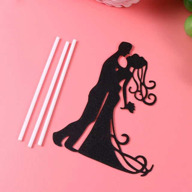16 pz Plug-in Decorazione Cupcake Matrimonio Anniversario Doccia Sposa Sposo